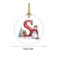 thumbnail image 3 of Christmas Ornaments Christmas Tree Decorations 26 Letter Ornaments With Snowman Acrylic Christmas Initial Letters Car Ornaments Pendant Hanging Ornaments for Christmas Tree Ornament Home Party, 3 of 6