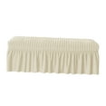 thumbnail image 1 of GROWTH TANK Bench Cover for Dining Room Removable Seersucker Bench Cover Piano Bench Cushion Beige, 1 of 9