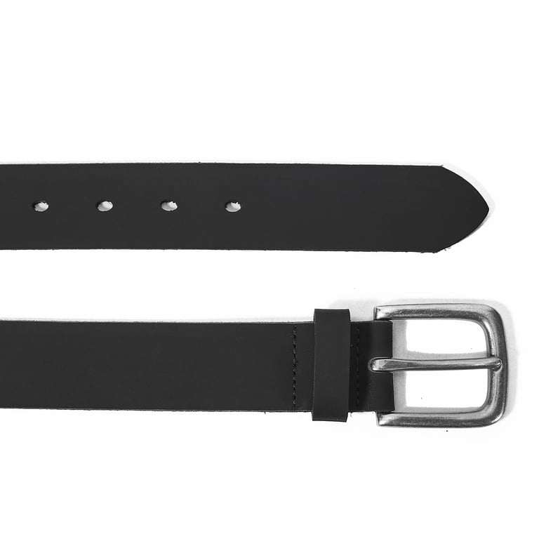 FIANMY Men's Genuine Leather Handmade Belt, Black photo 4
