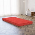 thumbnail image 5 of Moroccan Foldable Mattress, Vibrant Dotted Leaves Art, 74.8" x 39.4", Vermilion and White, by Ambesonne, 5 of 6