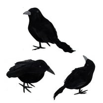 Halloween Crow Decoration 3-Inch Black Crows For Halloween: Realistic Artificial Birds, Perfect For Seasonal Displays