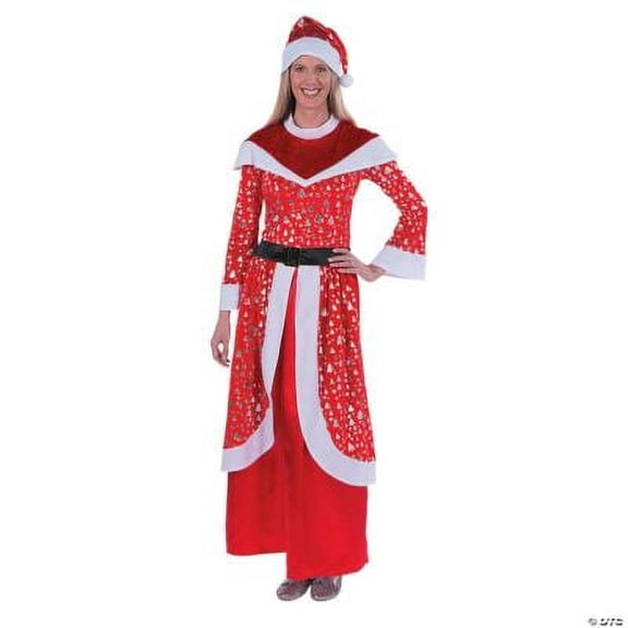 Fun Express Lady Santa Women's Christmas Fancy-Dress Costumes for Adult, M (3 Each)
