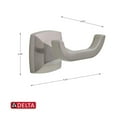 thumbnail image 4 of Delta Portwood Double Towel Hook Bath Hardware Accessory in Brushed Nickel, 4 of 6
