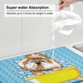 thumbnail image 6 of Easygdp Dog Takes A Bath In The Bathtub Microfiber Absorbent Dish Drying Pad,Kitchen Drying Mat,Can Be Hung, Strong Water Absorption Capacity,Quick Drying, 6 of 9