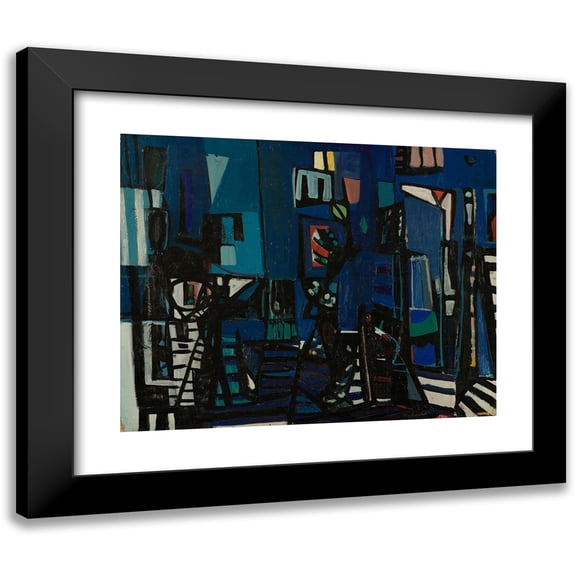 Jakob Weidemann 14x12 Black Modern Framed Museum Art Print Titled - Still Life (1947)