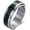 silver ring, variant on 8mm Spinner Black/Blue/Silver Carbon Fiber Ring Black Spinner Anxiety Fidget Carbon Fiber Ring Wedding Band Stainless Steel Polished Finish Comfort Fit
