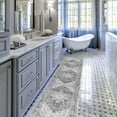 thumbnail image 3 of 2'x8' Runner Rugs, Yamaziot Vintage Washable Hallway Rug Runner with Rubber Backing, Non-Slip Distressed Carpet Floor Mat for Bedroom, Kitchen, Laundry, Entrance, Gray, 3 of 10