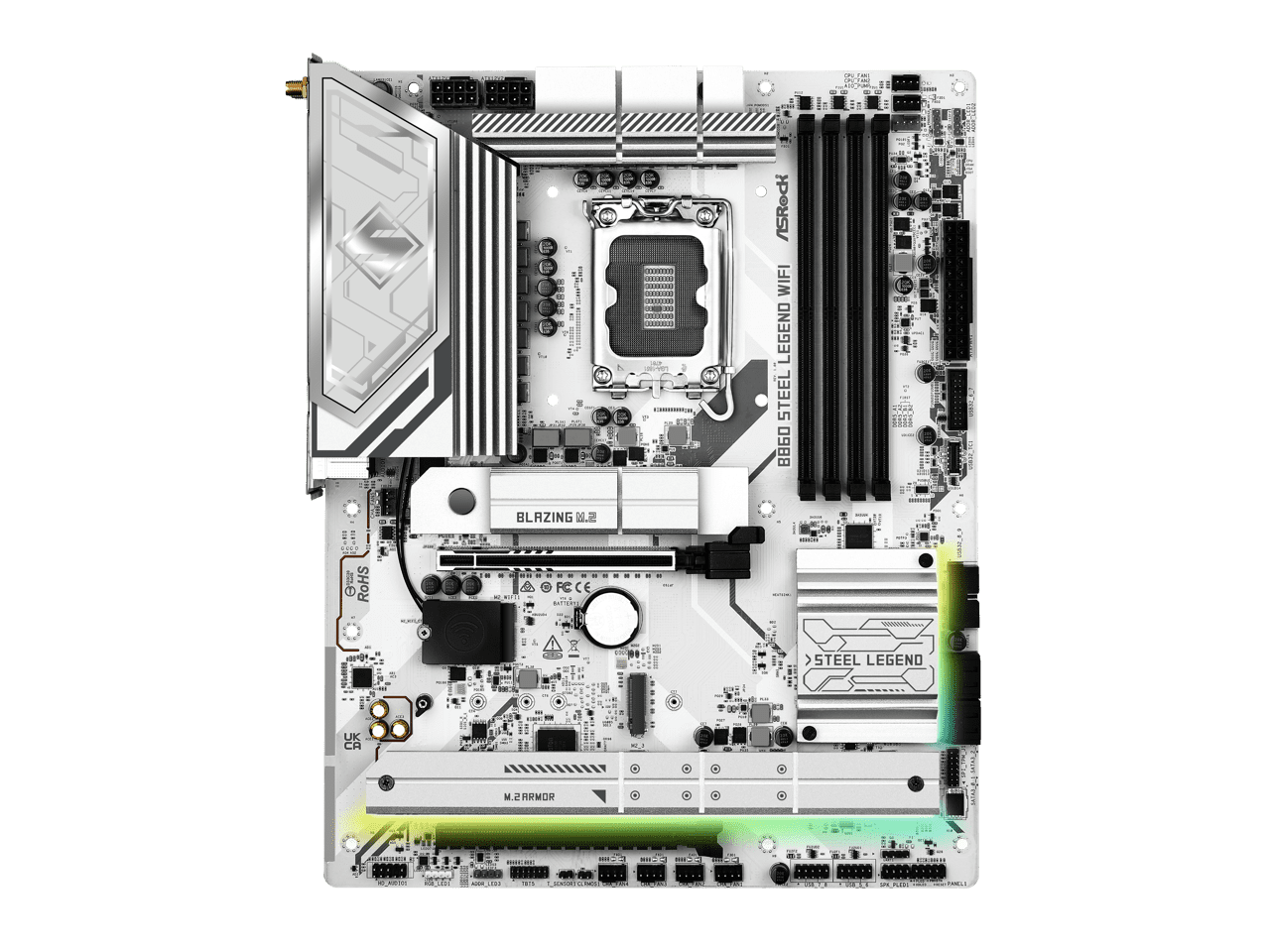 ASRock B860 Steel Legend WiFi LGA 1851 Intel B860 SATA 6Gb/s DDR5 ATX Motherboard