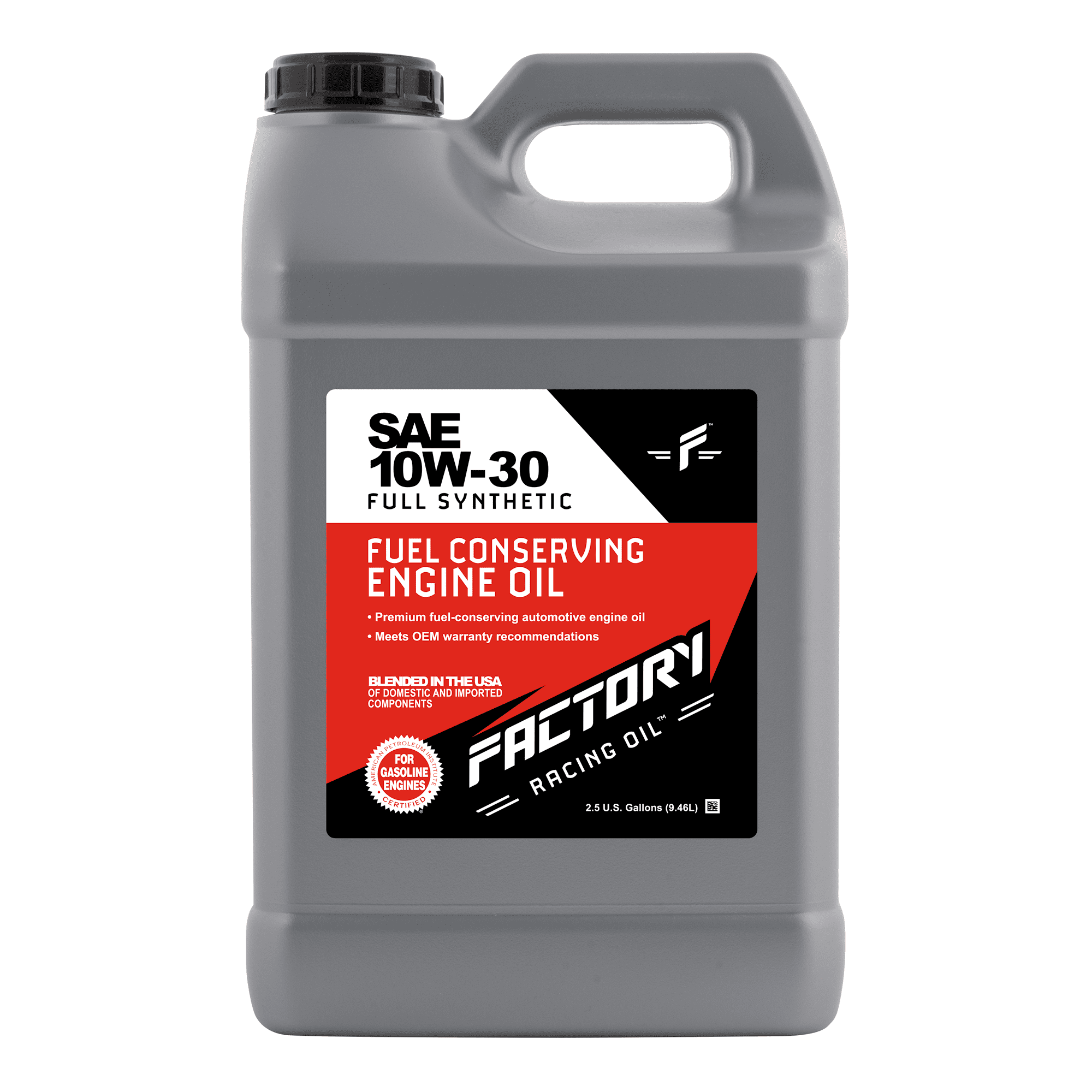 Factory Racing Oil SAE 10W-30 Full Synthetic Automotive Engine Oil - API SP ILSAC GF-6A - 5 Gallon (2x2.5 Gal)