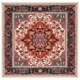 thumbnail image 2 of SAFAVIEH Riviera Ellie Medallion Polyester Machine Washable Area Rug, Ivory/Blue, 6'7" x 6'7" Square, 2 of 13