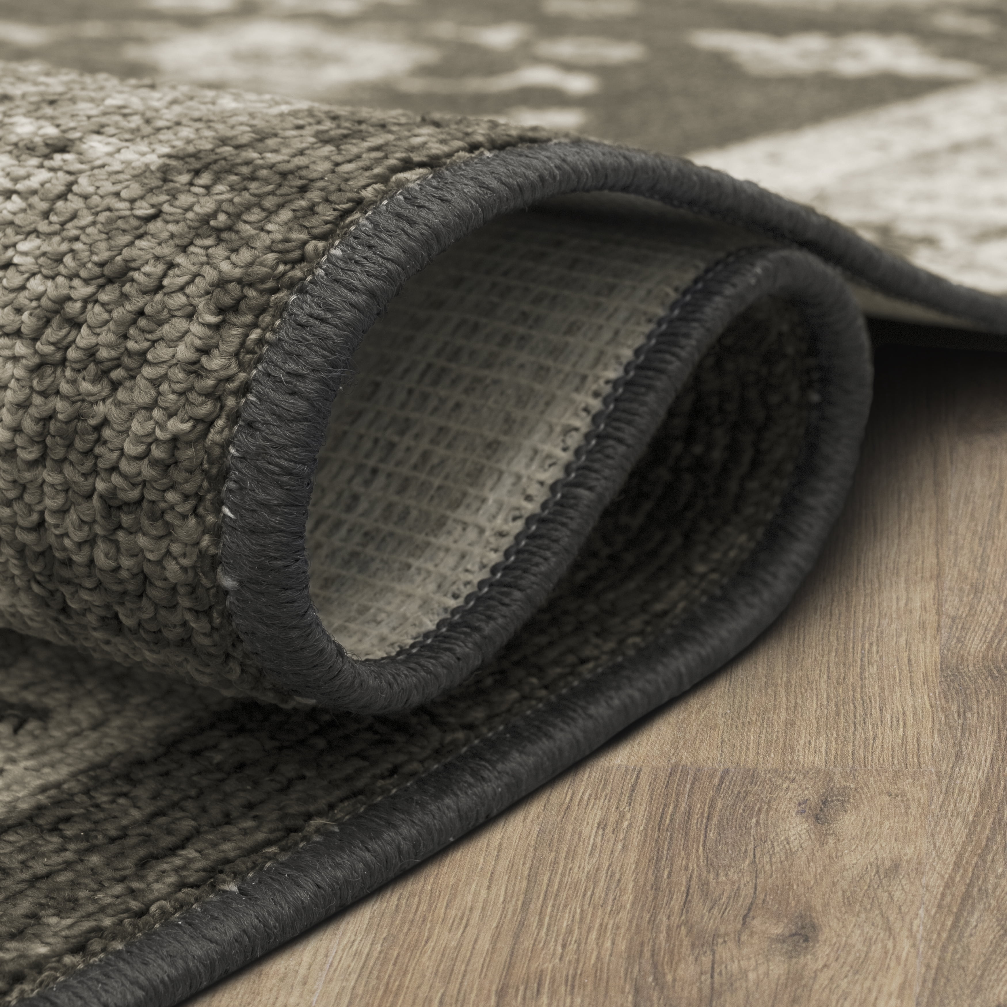 Mohawk Home Heritage Miley Charcoal Printed Area Rug, 5'x8', Grey