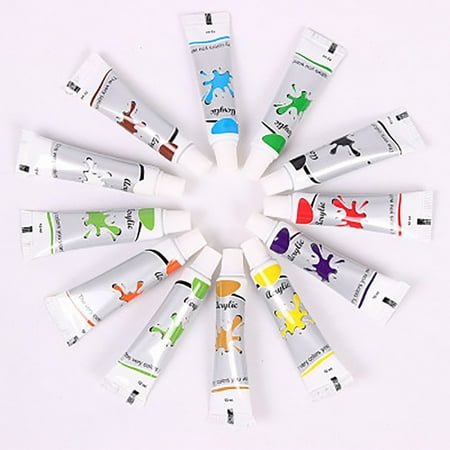 

WNG Materials Set 12 Supplies with Brush Art Student Painting Colors Office Stationery