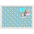 thumbnail image 2 of PinPix 19x13 Custom Cork Bulletin Board Blue - White Dots Poster Board Has a Fabric Style Canvas Finish, Framed in Blue - White Dots, by ArtToFrames (PinPix-345), 2 of 6