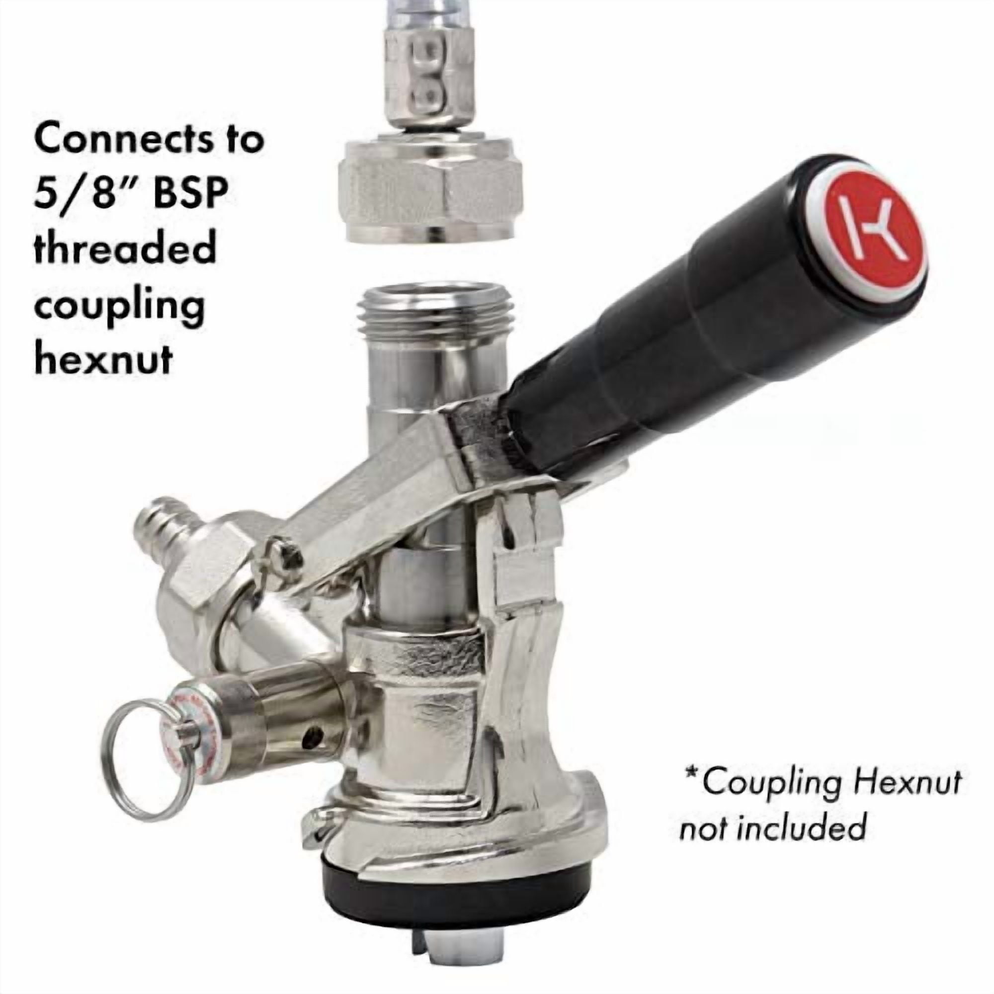 Strange Brew CECOMINOD089184 European Keg Beer Coupler Tap Kegerator S System - Lever Handle