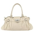 thumbnail image 1 of Pre-Owned Salvatore Ferragamo Gancini Handbag Leather Beige Leather Handbag, 1 of 8