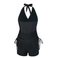 thumbnail image 5 of LIaqionyy Women Tankini Swimsuit with Shorts 2 Piece Slim Stretch Bathing Suit Twist Knot Swimwear, 5 of 5