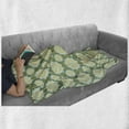 thumbnail image 5 of Ethnic Soft Flannel Fleece Throw Blanket, Mandala Inspired Silhouettes Concentric Motifs, Cozy Plush for Indoor and Outdoor Use, 60" x 80", Green Mustard White, by Ambesonne, 5 of 5