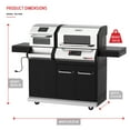 thumbnail image 4 of Neevo 44,000 BTU Propane Gas Grill with Built-in Air Fryer, 714.3 sq in Cooking Area, 2 U-Shaped Burners, Cast Iron Grates, Smart Outdoor BBQ with App Connectivity & Electronic Controls, 720-1055, 4 of 11