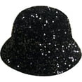 thumbnail image 2 of Women Bucket Hat Reversible Double-Side-Wear Shiny Glitter Sequin Sun Cap for Travel Beach Unisex Outdoor, 2 of 5