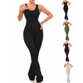 thumbnail image 1 of Sentmoon Tenues Habillées pour Femmes Combinaison Chic Sans Manches avec Imprimé Coupe Régulière Robe Salopette Été pour Sorties et Concerts, 1 of 5