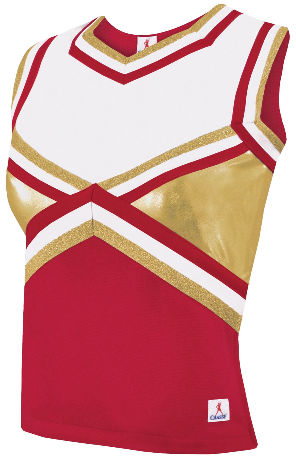 red and gold cheer uniforms