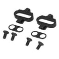 Bike Pedal Bicycle Clipless Cleat Plate Metal Riding Platform Set Kit
