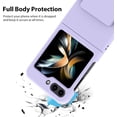 thumbnail image 2 of for Samsung Galaxy Z Flip 5 5G Case Designer Kickstand Shockproof Hard PC Camera Protection Cover for Girls Women -Purple, 2 of 14