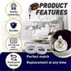 thumbnail image 2 of 10pcs Replacement Felt Washers for Espresso Machines Lower Burr Wool Ring Cleaner Accessory, 2 of 5