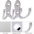 thumbnail image 4 of Juego de 20 ganchos de pared de postes de metal con tornillos, ganchos de pared para cocina, baño, armario, baño, plata, 4 of 5