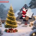 thumbnail image 3 of Metal Hanging Christmas Tree Wind Decorations - Festive Garden Spinners with Cheerful Santa Design for Yard and Garden Decor, 3 of 7