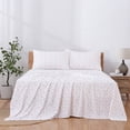thumbnail image 5 of Modern Threads 4-Piece Sweet Rose Silky Soft Microfiber Adult Sheet Set, Ivory, King, 5 of 12