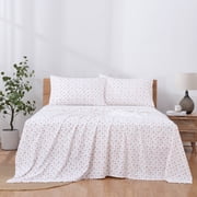 Modern Threads 4-Piece Sweet Rose Silky Soft Microfiber Adult Sheet Set, Ivory, Twin