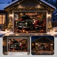 thumbnail image 4 of Christmas Outdoor Garage Banner 96x84 In, Polyester HD Digital Holiday Flag, Santa Snowman Christmas Tree Yard Decor for Party Home Decoration, 4 of 8