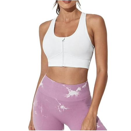 

Plain Round Neck White Women Sports Bras Women s