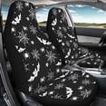thumbnail image 4 of XYZCANDO Vehicle Interior Cushion Protector Halloween Spider Bat 2 Pack Car Seat Covers Soft Truck Van SUV Easy to Install Breathable Car Front Seat Covers, 4 of 10