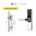 thumbnail image 2 of Door Lock, TTlock App Smart Fingerprint Door Lock Smart Digital APP Keypad Code Keyless Electronic Door Lock ,Easy to Install, 2 of 5
