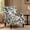 butterfly, variant on Mirightone Accent Chair, Mid-Century Modern Linen Upholstered Wingback Chair with Solid Wood Frame, Floral Pattern Lounge Chair for Living Room or Bedroom