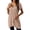 Khaki, variant on Tunic Tops for Women Summer Short Sleeve V Neck Irregular Hem Casual Plain Long T Shirts with Pockets