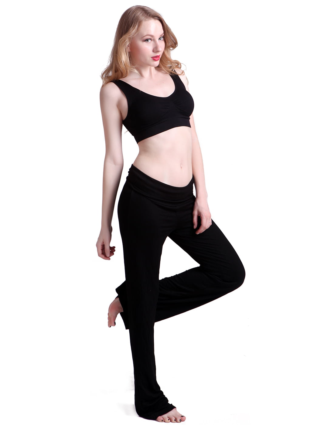 HDE Women's Yoga Pants Activewear Workout Leggings Purple Paisley