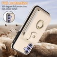 thumbnail image 6 of REQO Phone Case for Samsung Galaxy A15 5G/4G Wallet Cell Cover with Screen Protector and Crossbody Strap Ring Stand RFID Credit Slot ID Card Holder Kickstand Leather A 15 15A Women Girls Beige, 6 of 7