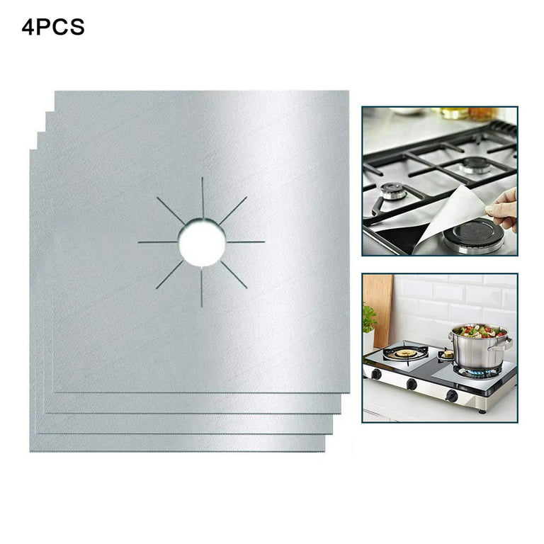 4Pcs/set Gas Stove Protectors Cooker Cover Liner Clean Mat Pad Gas Stove  Stovetop Protector for Kitchen Cookware Accessories