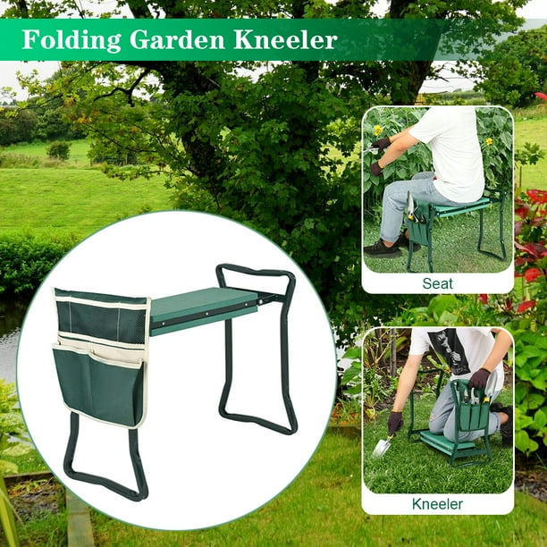 Garden Kneeler And Seat Folding With Tool Bag Pouch Eva Foam Pad Stool Kneeling Chair Bench Protect Knees Clothes For Gardening Ja1164 Com Garden Kneeler And Seat Folding, Gardening Stool Kneeler