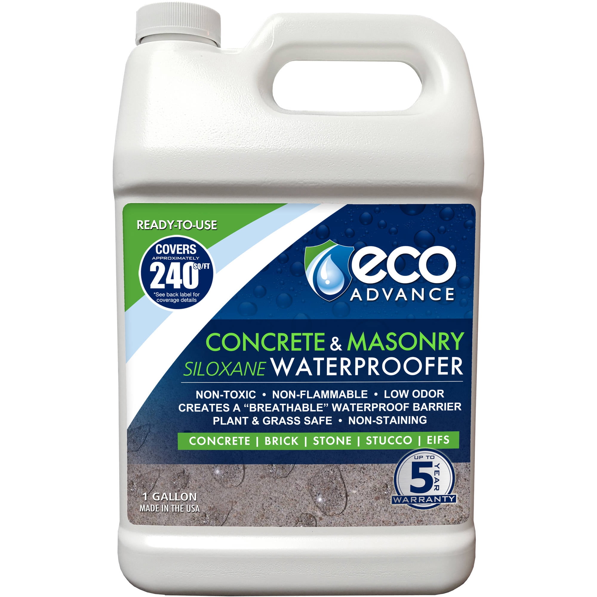 Eco Advance Concrete/Masonry Siloxane Waterproofer, ReadytoUse, 1
