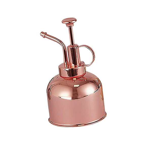 Metal Plant Mister Spray Bottle, 6"""""""""""""""""""""""""""""""" Tall Vintage Stainless Steel Spray Bottle with Top Pump, Small Can Indoor for Succulents - Rose
