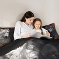 thumbnail image 5 of Feelyou 3D Wolf Queen Comforter Set for Teens, Autumn Maple Leaf Botanical Bedding Sets, Woodland Wildlife Reversible Bedding Comforter Set, Breathable Home Decor, 3-Piece, 5 of 8