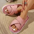 thumbnail image 4 of Willtoo Women's Cross-band Slippers 2026 All Season House Shoes for Women Indoor/Outdoor, 4 of 6