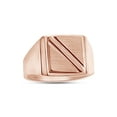 thumbnail image 2 of AFFY Men's Signet Ring In 14k Rose Gold Plated 925 Sterling Silver Gift For Her, Ring Size 10.5, 2 of 2