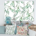 thumbnail image 2 of Designart ' Tropical Green Leaves On White In Summer Times II ' Tropical Canvas Wall Art Print, 2 of 3
