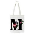 thumbnail image 1 of Bolsa de asas con inicial personalizada Regalo de acuarela floral para su carta Bolsa de tela Wmkox8yii HFSH65, 1 of 1
