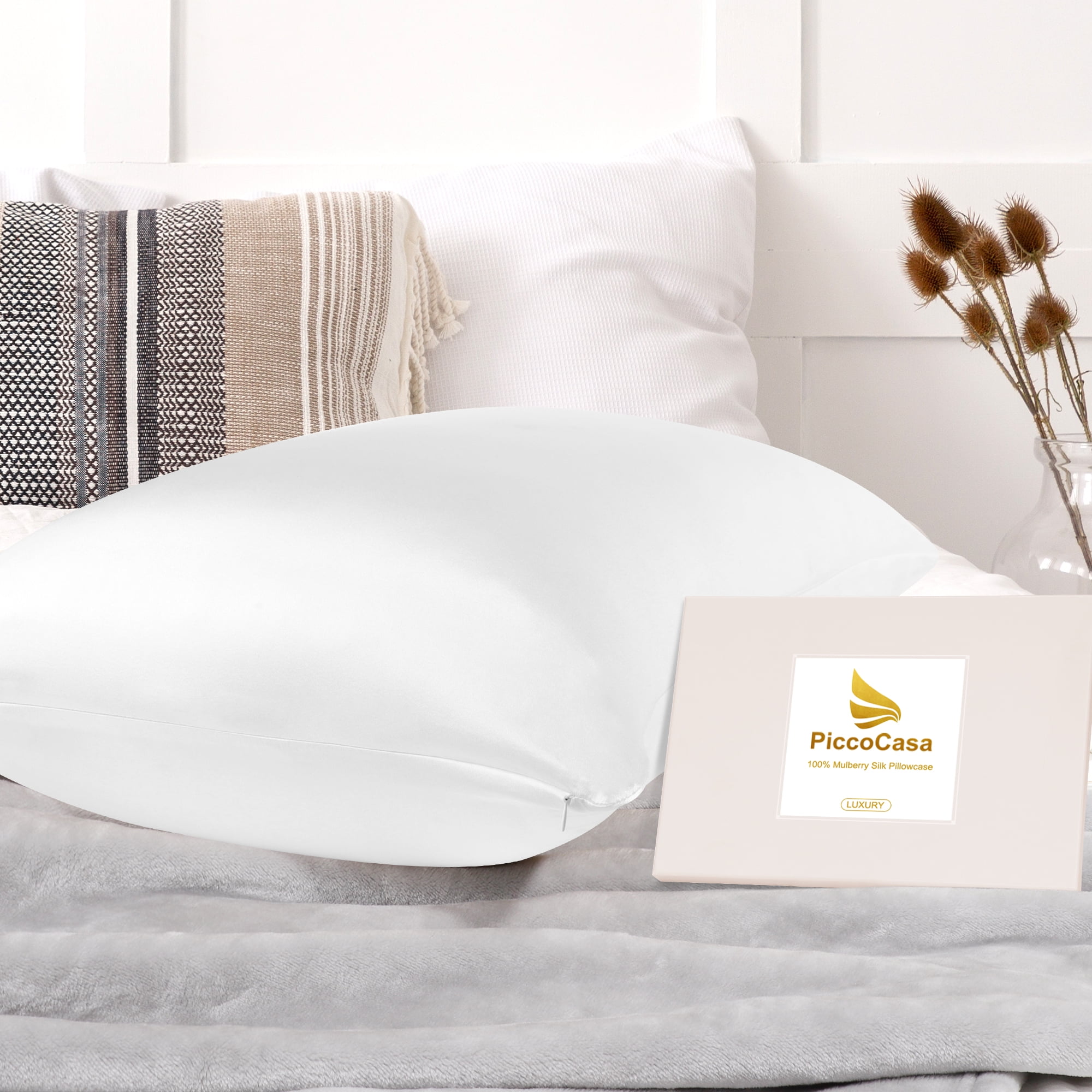 Unique Bargains 19 Momme Silk Pillowcase with Hidden Zipper Walmart